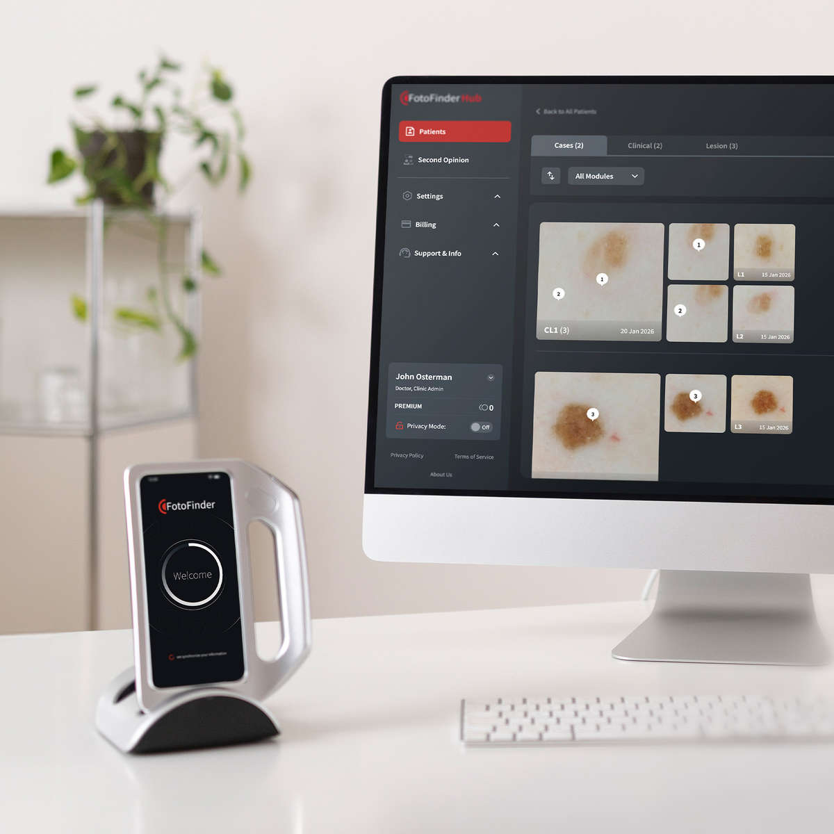 FotoFinder Hub cloud for DermLite skeen images